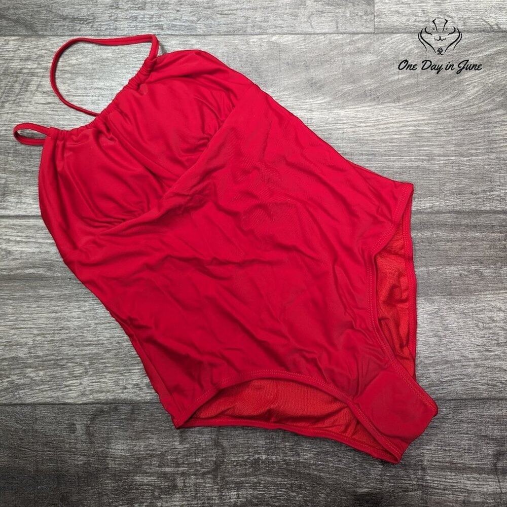 Shekini Cross Strap One Piece Swimsuit Size S